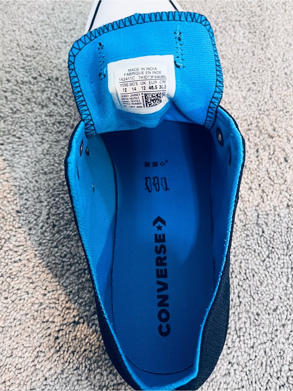 NWOT-Converse All Star Low-Top Sneakers in Navy and Bright Blue - Picture 6 of 7